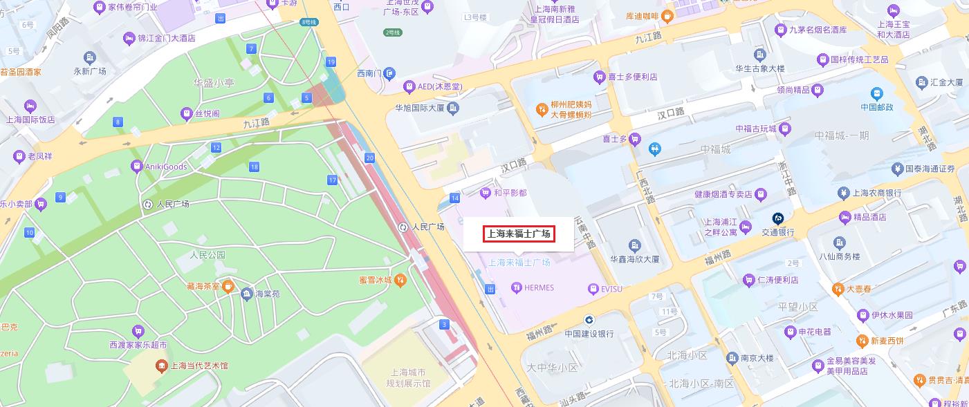 上海来福士广场交通区位图